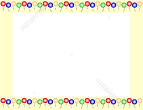 Balloon border many colors