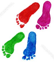Print of foots of the child