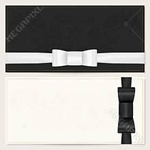 Voucher, Gift certificate, Coupon. Black bow