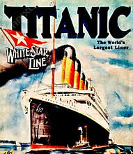 Poster advertising the transatlantic voyages of Titanic.