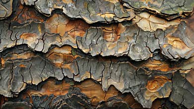 Exploring the intricate textures and patterns of tree bark in a lush forest setting