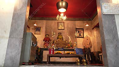 Tiger God Shrine at Khao Yai with Worshippers Making Prayers , 16 Aug 2025 , Nakornr atchasima Thailand.