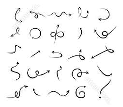 Lines arrows set