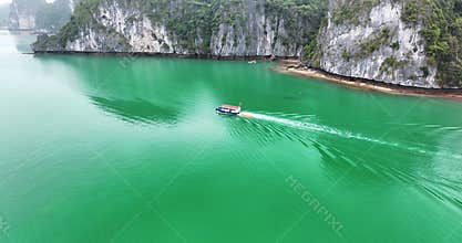 Beautiful landscape Lan Ha bay view from the Cat Ba Island