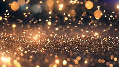 Sparkling Golden Glitter Background