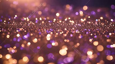 Purple and Gold Bokeh Abstract