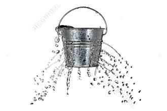 Bucket with holes