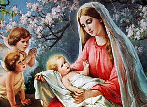 Blessed mary with child Jesus