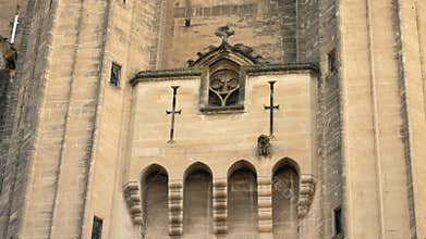 Close up on Palais des Papes in Avignon, France