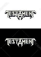 Testament, famous thrash metal band vector logo.