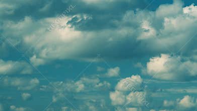 Beautiful Sky Background. Blue Sky With Clouds As Blue Backdrop In Air. Blue Sky With White Clouds.
