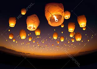 Flying Chinese Lanterns