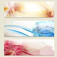 Abstract colorful vector backgrounds set