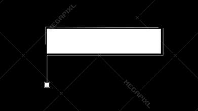 Animation elements HUD frame lines callout for text on black bg 4K