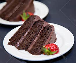 Chocolate Layer Cake - slice