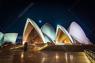 Sydney Opera House and Night Star