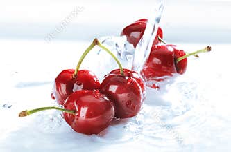 Cherries in water