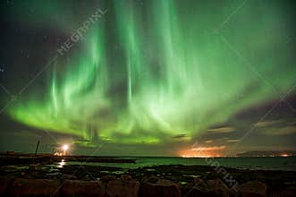 Aurora Borealis over Gróttuviti