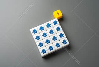 Providing households with electricity. Supplier companies.