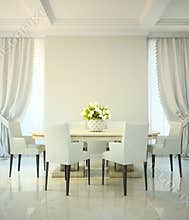 Dining room in classic style