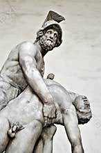 Menelaus supporting the body of Patroclus, in the Loggia dei Lan