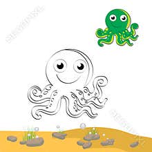 Fun and Educational Octopus Coloring Page for Kids - Printable Activity Sheet