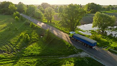 Road industry forest highway transport truck travel speed forest wood countryside