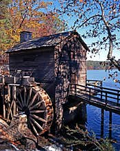 Wooden waterwheel, Atlanta, USA.