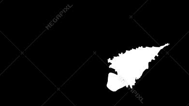 Monster Christmas Tree Attacks Side Alpha Matte 3D Rendering Animation 4K