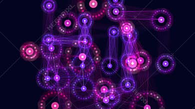 Colorful overlapping circles create a network of connectivity