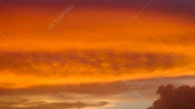 Colourful sunset clouds. Actual 4K footage
