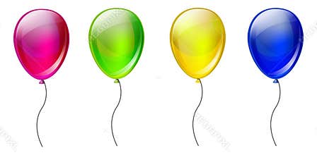 Set of color balloons