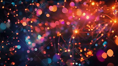 Vibrant data streams flowing through a kaleidoscope emphasizing the diverse range of applications and industries that