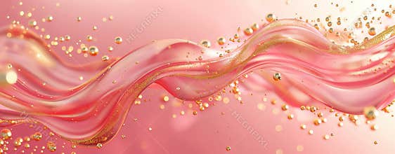 Background in Pink and Gold Colors