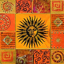 Artwork with sun