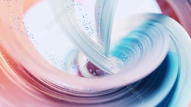 Flowing curves lines background, 3d rendering