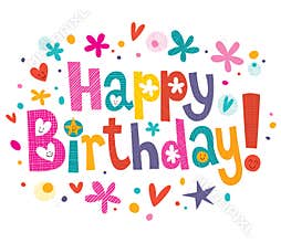 Happy Birthday text