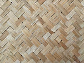 Unique pattern texture woven bamboo for abstrack background or 3D rendering