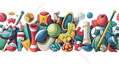 Background isolated design cartoon ball icon game sport. Football play tennis fitness sketch object