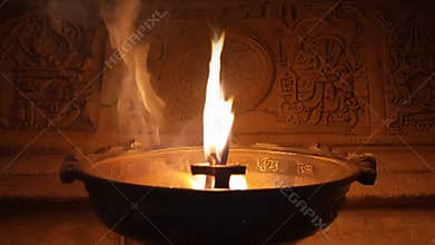 The everlasting flame a sacred symbol of eternity and divinity..