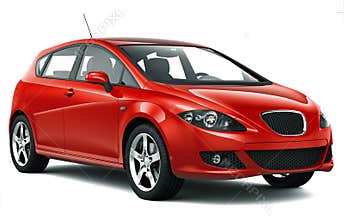 Compact red car