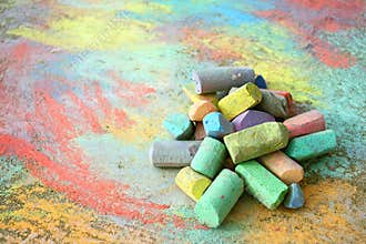 Pile of Sidewalk Chalk