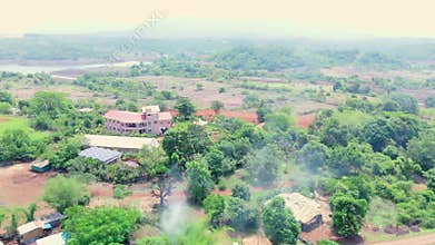 Bungalow in village from distance
