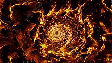 A hypnotic display of fractal flames creating a sense of heat and intensity without any actual fire..