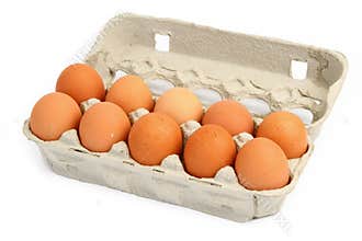 Ten eggs in a box