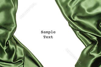 Green Silk Border left right