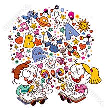 Kids reading books