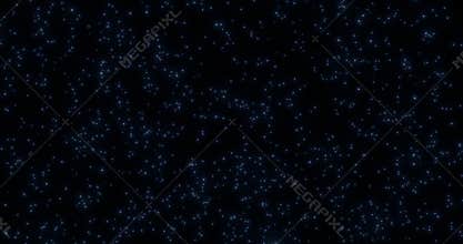 abstract cosmic stars movement blue energy on black background, planetarium, concept of
