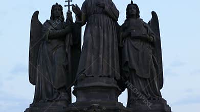 Statue of St. Francis of Assisi on Charles Bridge (Prague, Czech) Author Emanuel Max, 1855