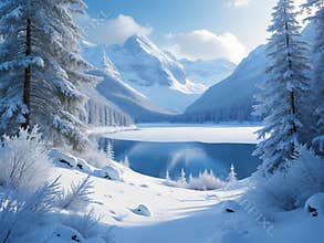Winter Snow-Covered Landscape